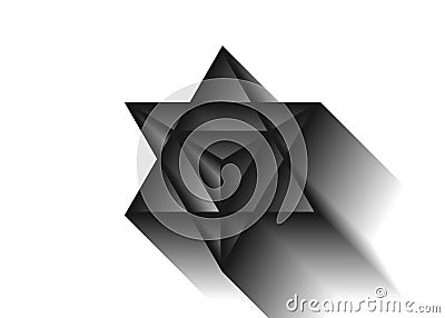 Sacred geometry. Merkaba thin line geometric triangle shape. esoteric or spiritual symbol. isolated on white background. Star Vector Illustration