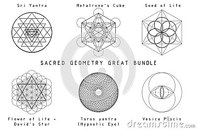 Sacred Geometry Set Vector Illustration