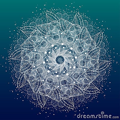 Sacred geometry symbols and elements mandala. Vector Illustration