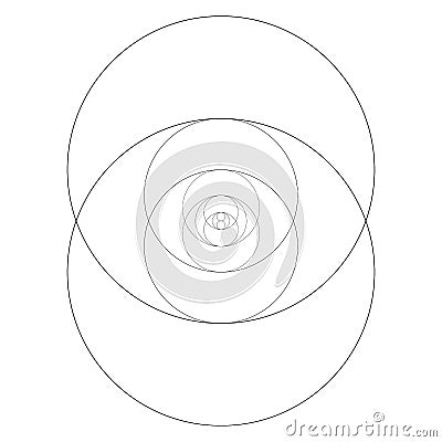 Sacred Geometry Torus Yantra or Hypnotic Eye vector illustration Vector Illustration