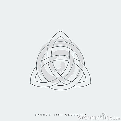 Sacred geometry triquetra Vector Illustration