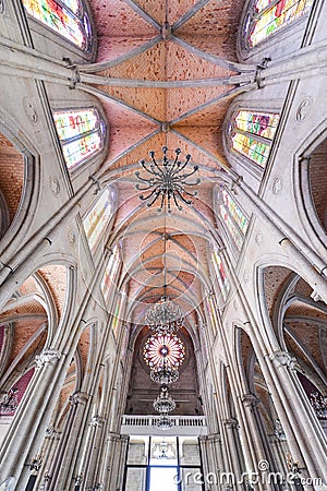 Sacred Heart Cathedral. is a Gothic Revival Roman Catholic cathedral in Guangzhou, China Editorial Stock Photo