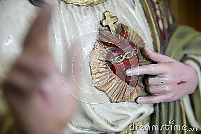 Sacred Heart of Jesus Christ Stock Photo