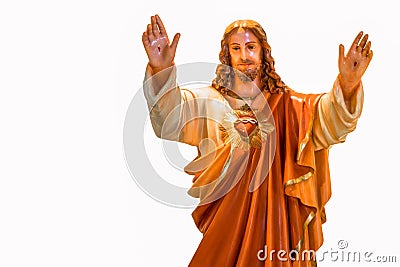 Sacred heart of Jesus statue Stock Photo