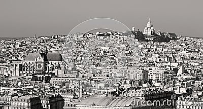 Sacred Heart at the summit of Montmartre, Paris Stock Photo