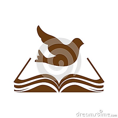 sacred holy bible icon Cartoon Illustration