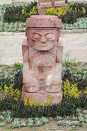 Sacred idol from Tiwanaku Stock Photo