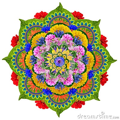 Sacred Lotus mandala Stock Photo