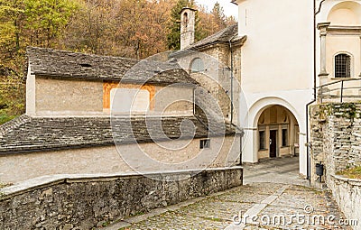 Sacred Mount Calvary of Domodossola, is a Roman Catholic sanctuary on the Mattarella Hill, Italy Stock Photo