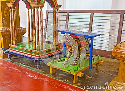 The sacred rat in Munneswaram Temple Editorial Stock Photo