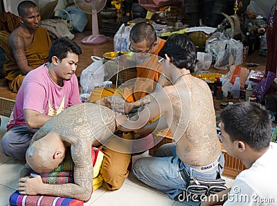 Sacred Tattoo Ceremony Editorial Stock Photo