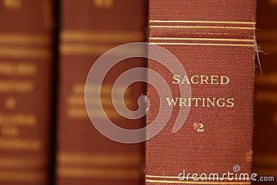 Sacred Writings Stock Photo