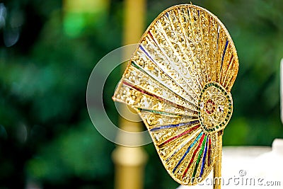 The sacrifice objects for Thai sacrifice religion event, in the north of Thailand Stock Photo