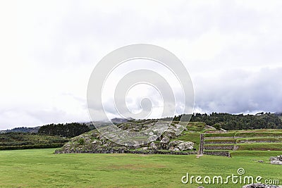 Sacsayhuaman Fortress - view of ensemble- Peru 183 Stock Photo