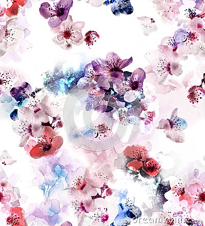 Sacura blossom pattern Stock Photo