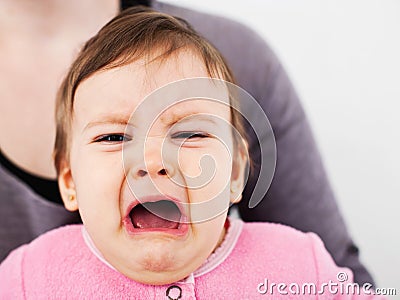 Sad baby girl Stock Photo