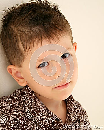 Sad, bored, daydreaming child Stock Photo