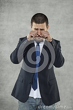 Sad businessman Stock Photo