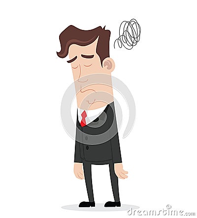 Sad businessman Vector Illustration