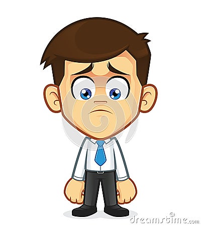 Sad businessman gesturing Vector Illustration