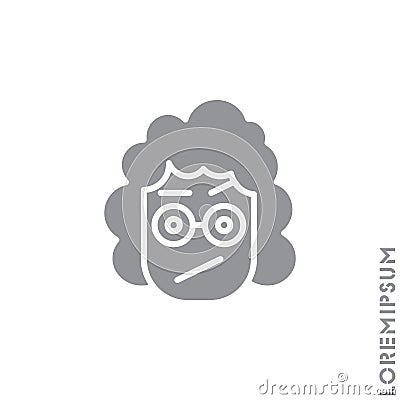 Sad and Confused with a raised eyebrow Emoticon girl, woman Icon Vector Illustration. Style. Seductive Smile. Angry icon vector. Vector Illustration