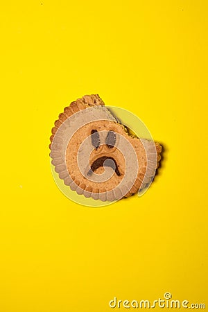 Sad cookie Stock Photo