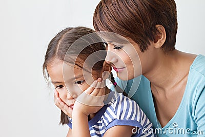 Sad daughter and understanding mother Stock Photo