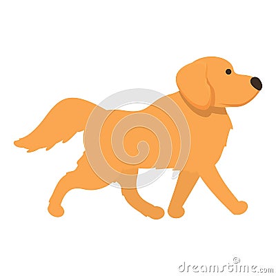 Sad dog retriever icon cartoon vector. Golden puppy Vector Illustration