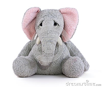 Sad elephant soft toy Stock Photo