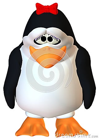 Sad female penguin Stock Photo