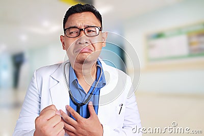 Sad Funny Doctor Crying Stock Photo
