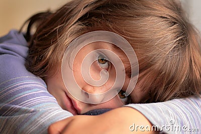 Sad little Girl Stock Photo