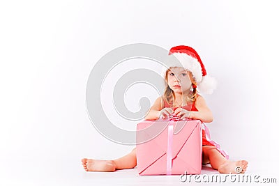 Sad little Santa Stock Photo