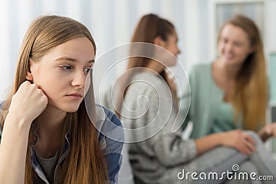 Sad lonely girl Stock Photo