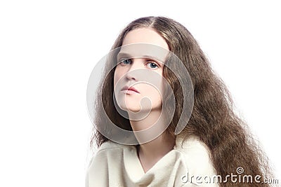 Sad melancholic depressive woman Stock Photo