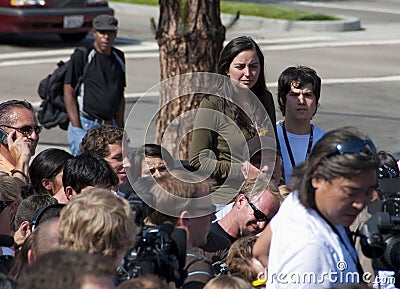 Sad Michael Jackson Fans Editorial Stock Photo