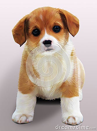 Sad Puppy Stock Photo