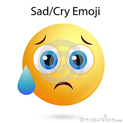 Sad react smiley face with vector file Stock Photo