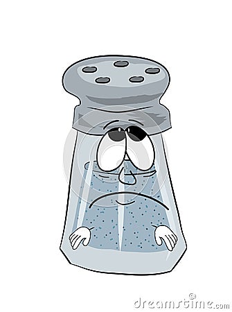 Sad salt cartoon Cartoon Illustration