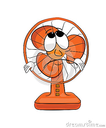 Sad table fan cartoon Cartoon Illustration