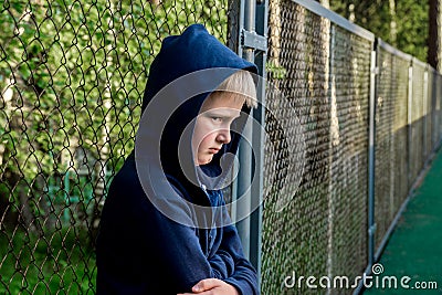 Sad upset teenager Stock Photo