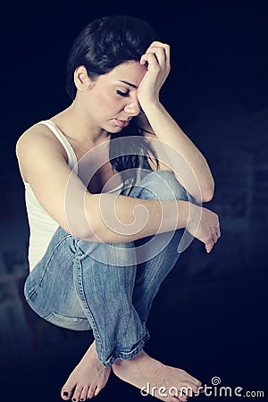 Sad woman Stock Photo