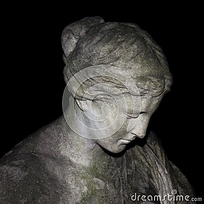 Sad woman statue Stock Photo