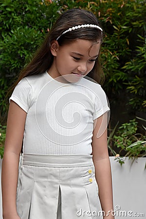 A Sad Young Philippina Female Stock Photo