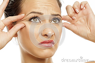 Skin care - wrinkles Stock Photo