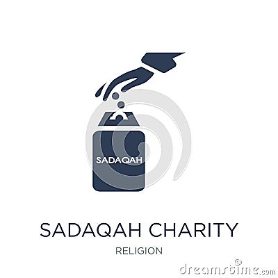 Sadaqah Charity icon. Trendy flat vector Sadaqah Charity icon on Vector Illustration