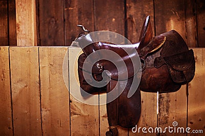 Saddle Stock Photo