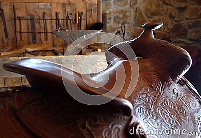 Saddle Stock Photo