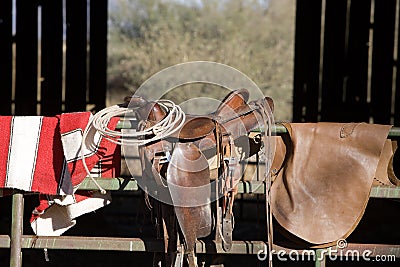 Saddle Stock Photo