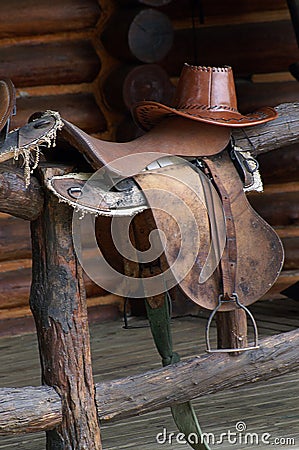 Saddle for horse Stock Photo